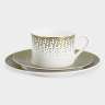 Сервиз чайный, 6 перс, 21 пр, фарфор F, бело-зеленый, с золотистым кантом, матовый, Virtus ANNA LAFARG EMILY AL-24-032/21-E5