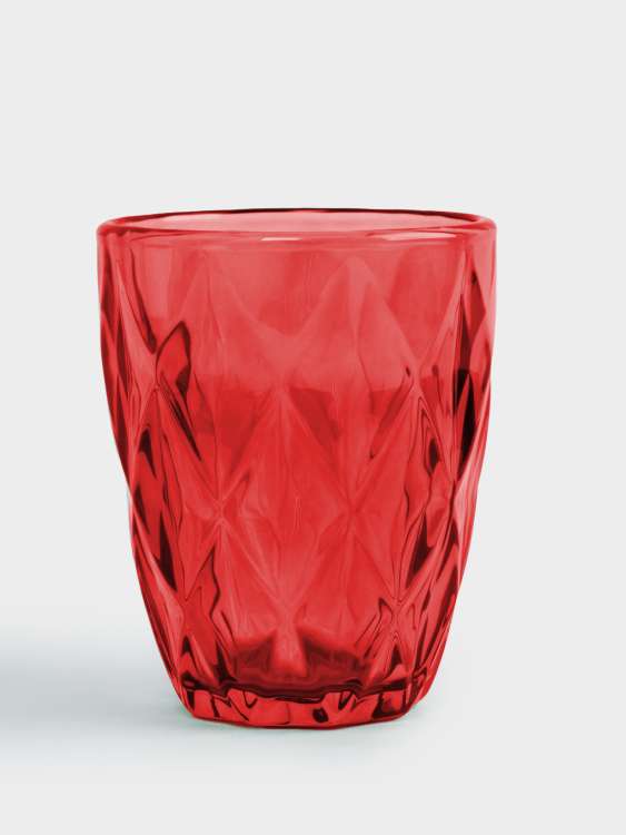 Стакан, 10 см, 270 мл, стекло Р, красный, Diamond color ANNA LAFARG ANLAF-GCW793