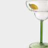 Бокал-креманка для шампанского, 260 мл, стекло Б, зеленая ножка, Лимон, Lemon ANNA LAFARG ANLAF-QL25-1