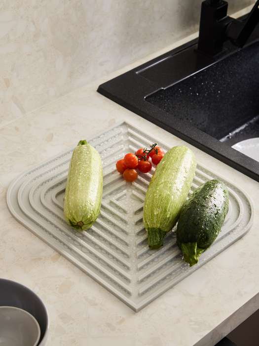 Коврик для сушки посуды dry flex, 34,5х31,5 см, графит Smart Solutions SS0000371