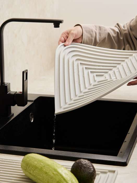 Коврик для сушки посуды dry flex, 34,5х31,5 см, графит Smart Solutions SS0000371