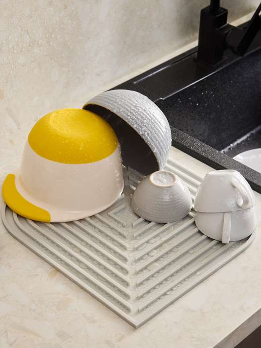 Коврик для сушки посуды dry flex, 34,5х31,5 см, графит Smart Solutions SS0000371