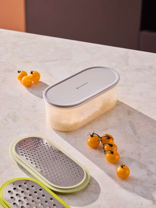 Терка с контейнером и крышкой smart helper, 20х10х9,5 см Smart Solutions SS0000427