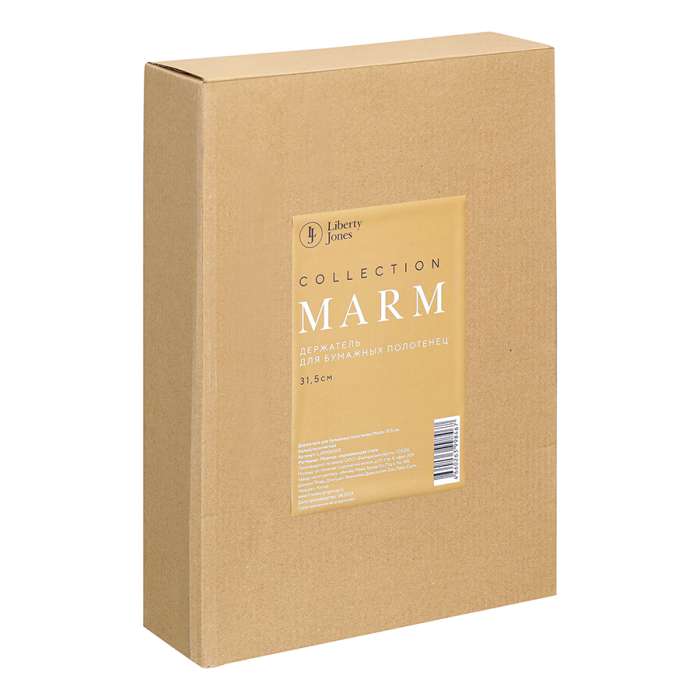 Держатель для бумажных полотенец marm, 31,5 см, белый/золотистый. Liberty Jones LJ0000365