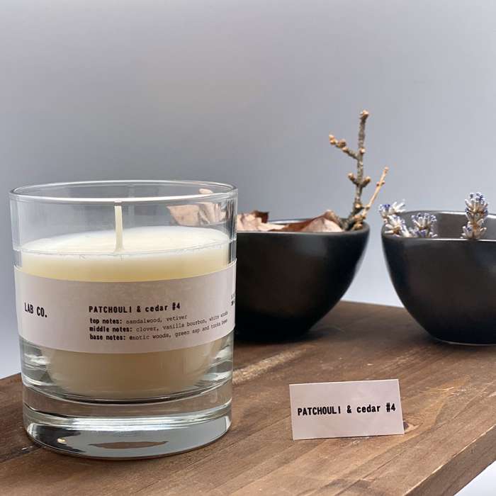 Свеча ароматическая lab co, patchouli&cedar, 40 ч Ambientair VV040WTLB