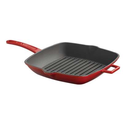 Сковорода-гриль чугунная, цвет красный, 26х26 см LAVA LV P GT 2626 K0