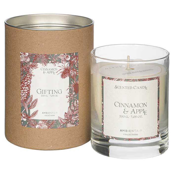 Свеча ароматическая gifting, cinnamon&apple (новая), 40 ч Ambientair VV401MCTO_new