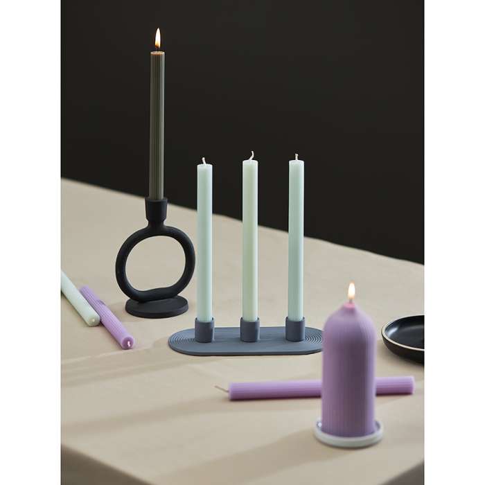 Набор из двух свечей мятного цвета из коллекции edge, 24,5 см Tkano TK24-CND0002