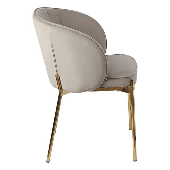 Стул coral, велюр, серо-бежевый Bergenson Bjorn BB0000702