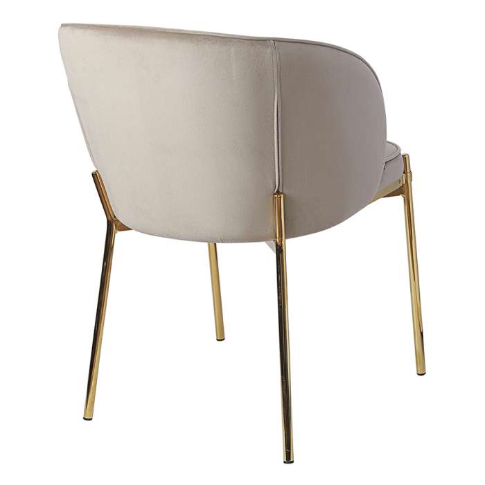 Стул coral, велюр, серо-бежевый Bergenson Bjorn BB0000702