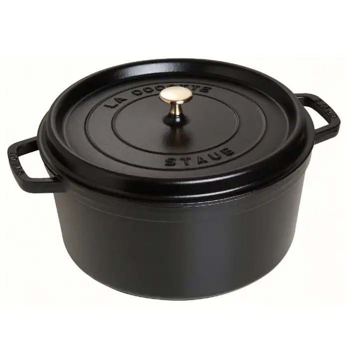 Кокот круглый, 24 см, 3,8 л, черный STAUB 1102425