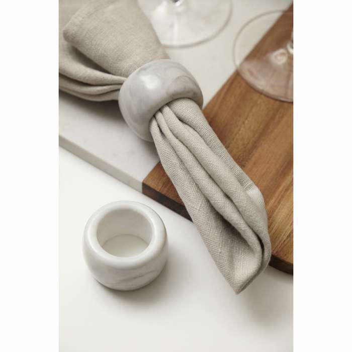 Набор колец для салфеток marm, D5 см, белый мрамор, 2 шт. Liberty Jones LJ000029