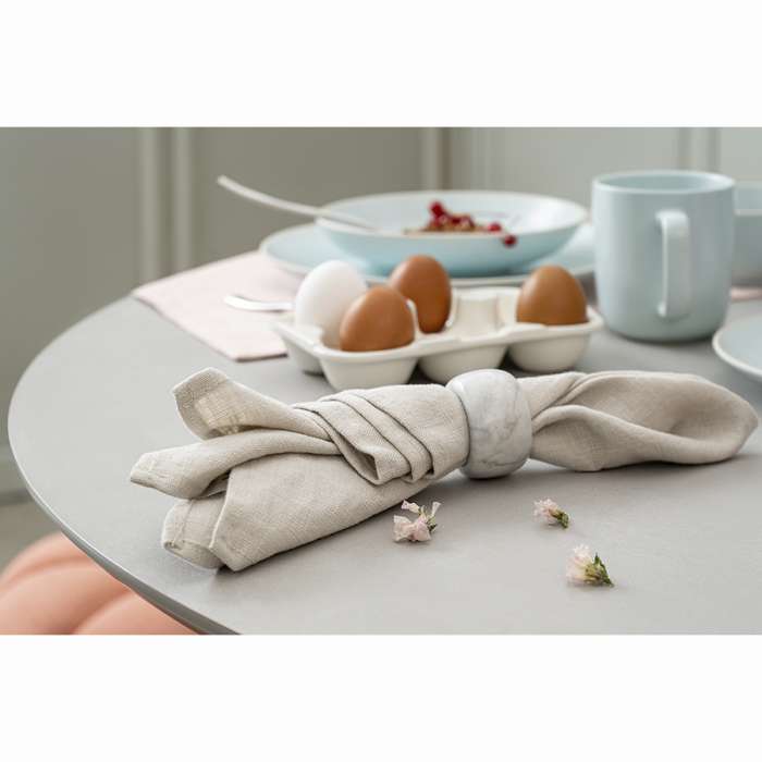 Набор колец для салфеток marm, D5 см, белый мрамор, 2 шт. Liberty Jones LJ000029