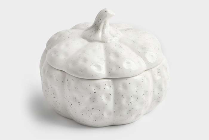 Емкость для хранения, 18х16 см, 1,3 л, керамика, белая, в крапинку, Тыква, Light pumpkin ANNA LAFARG ANLAF-FDWS-031224-2