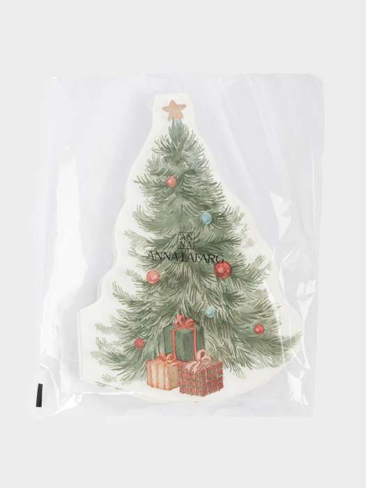 Салфетки бумажные, 20х30 см, 20 шт, фигурные, белые, Ель со звездой, Festival ANNA LAFARG ANLAF-WUH016