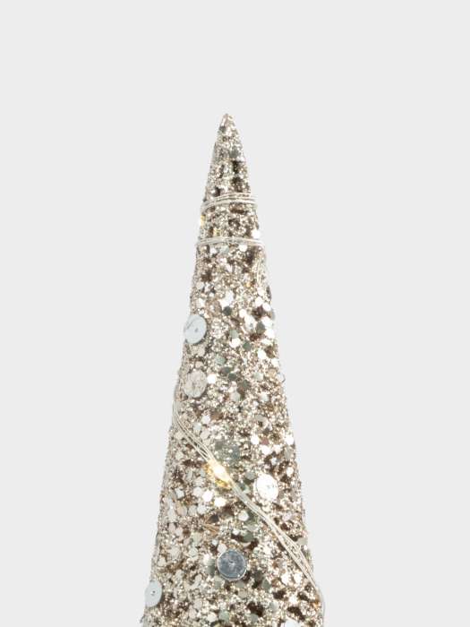 Ель-конус, 40 см, с подсветкой, полиэстер/металл, шампань, Celebration ANNA LAFARG ANLAF-E16210M