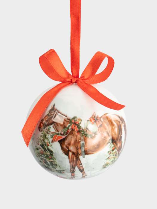 Игрушка елочная, 7 см, пенопласт, шар, Лошадка, Bright horse ANNA LAFARG ANLAF-XSR29034