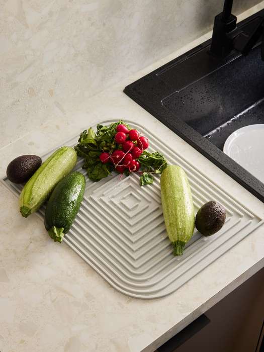 Коврик для сушки посуды dry flex, 34,6х44,6 см, серый Smart Solutions SS0000372