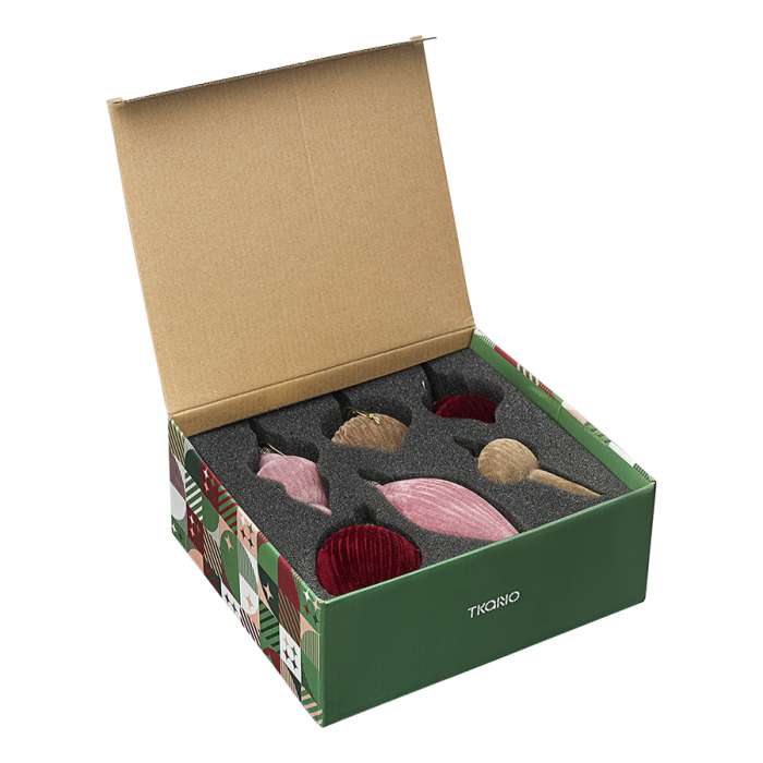 Набор ёлочных украшений velvet mood из коллекции new year essential, 6 шт. Tkano TK24-NY_DEC0012