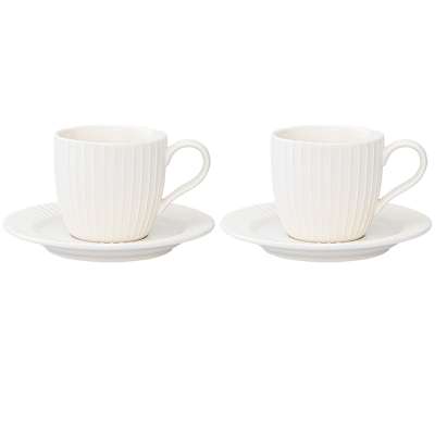 Набор чашек с блюдцами soft ripples, dual glazing, 125 мл, 2 шт. Liberty Jones LJ000010