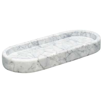 Поднос marm, 25х10 см, белый мрамор Bergenson Bjorn BB000096