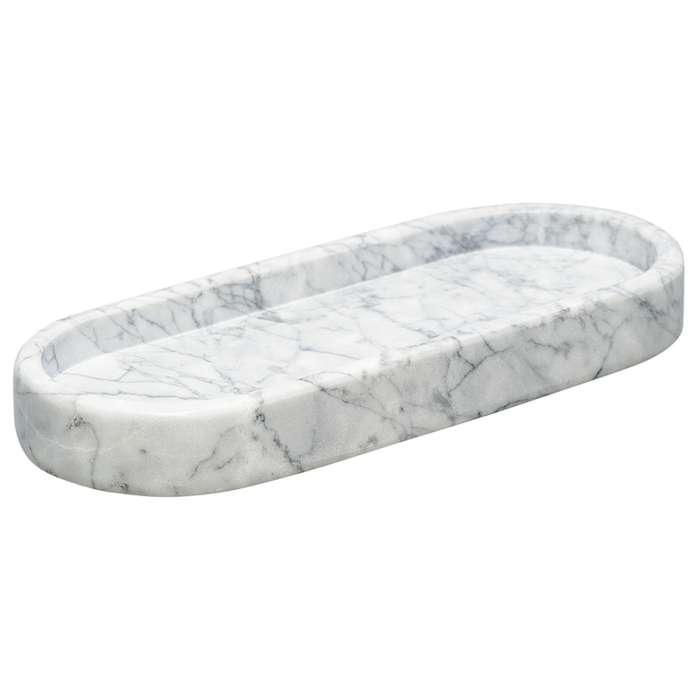 Поднос marm, 25х10 см, белый мрамор Bergenson Bjorn BB000096
