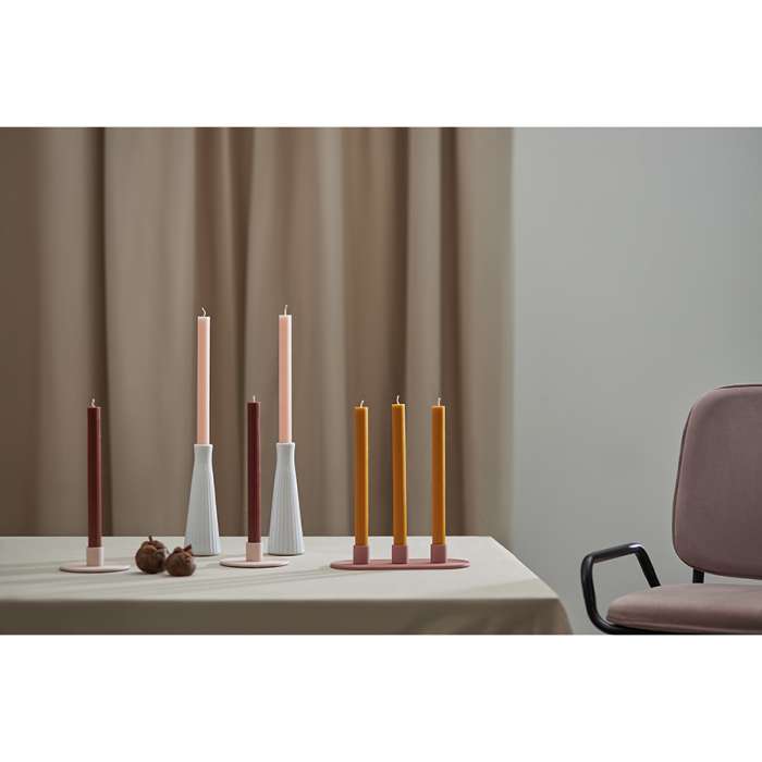 Набор из двух свечей бежево-розового цвета из коллекции edge, 24,5 см Tkano TK24-CND0004