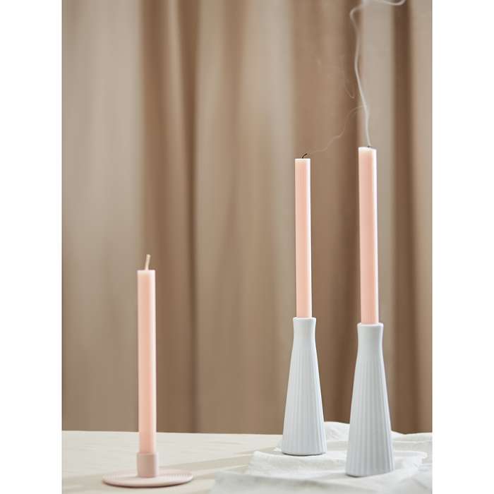 Набор из двух свечей бежево-розового цвета из коллекции edge, 24,5 см Tkano TK24-CND0004