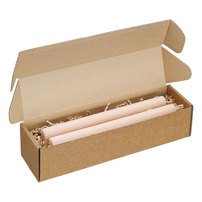 Набор из двух свечей бежево-розового цвета из коллекции edge, 24,5 см Tkano TK24-CND0004