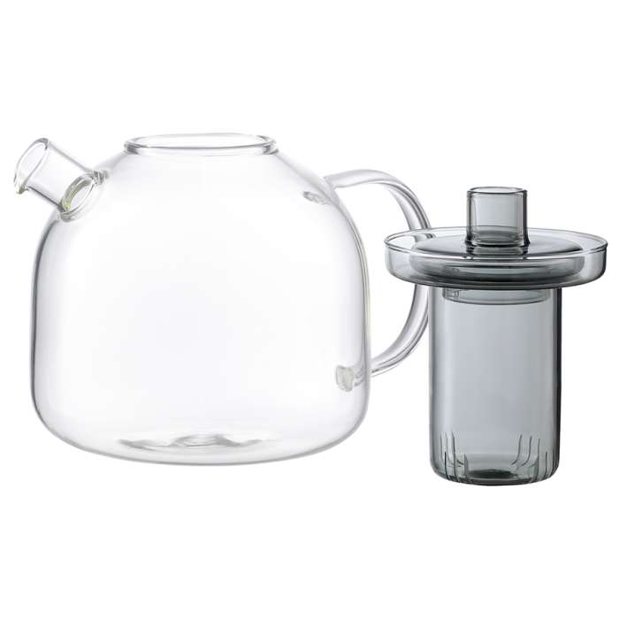 Чайник стеклянный, 750 мл, серый Smart Solutions KW-SS-TP-GLS-GR-750