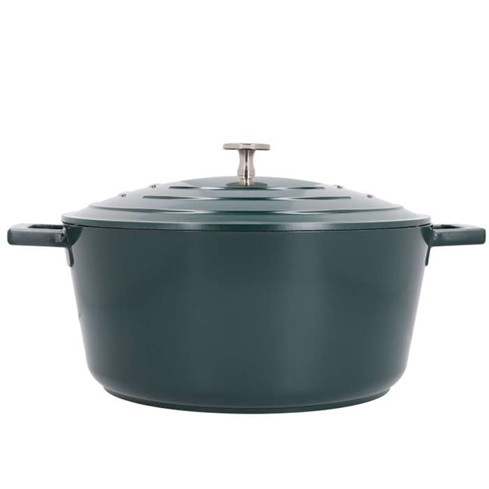 Кастрюля с крышкой GREEN 28 см литой алюминий 5л MasterClass Kitchen Craft MCMCRD28GRN