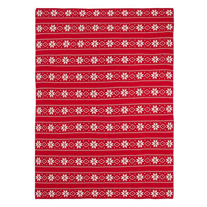 Плед из хлопка с новогодним рисунком frostwork из коллекции new year essential, 130x180 см Tkano TK25-TH0006
