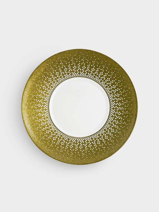 Сервиз чайный, 12 перс, 40 пр, фарфор F, бело-зеленый, с золотистым кантом, матовый, Virtus ANNA LAFARG EMILY AL-24-032/40-E5