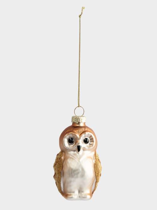 Игрушка елочная, 5х8 см, стекло, Сова, New year ANNA LAFARG ANLAF-YQ1405532