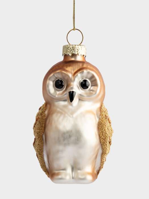 Игрушка елочная, 5х8 см, стекло, Сова, New year ANNA LAFARG ANLAF-YQ1405532