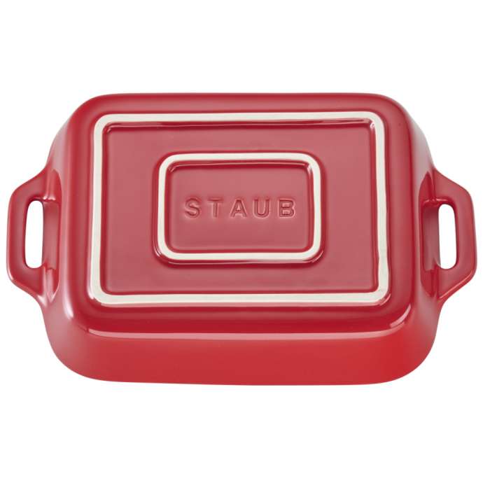 Форма прямоугольная керамическая, 34х24 см, вишневая STAUB 40511-148