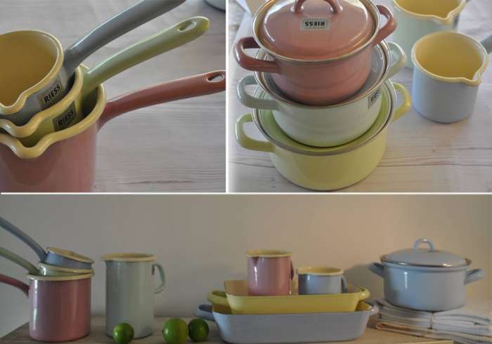 Кастрюля цилиндрическая с крышкой 0,75 л пастель бирюзовый PASTELL RIESS 0277-006