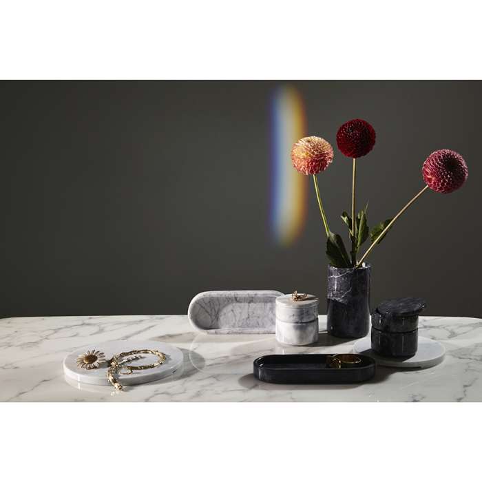 Шкатулка для украшений marm, D10,5 см, черный мрамор Bergenson Bjorn BB000097