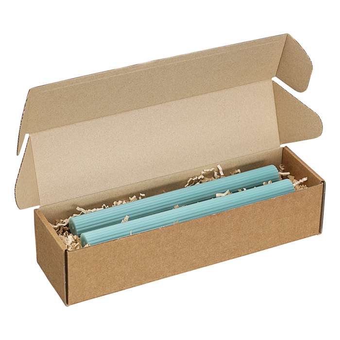 Набор из двух свечей бирюзового цвета из коллекции edge, 24,5 см Tkano TK24-CND0005