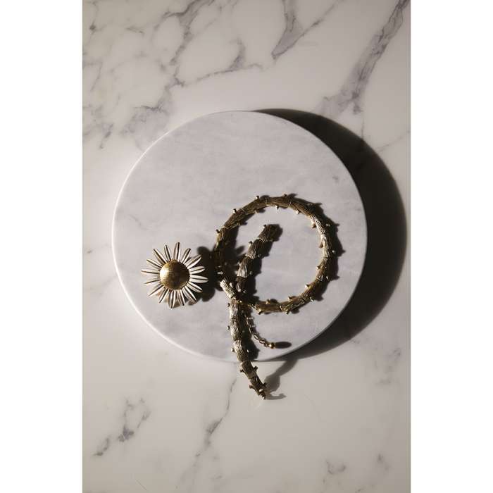 Блюдо сервировочное marm, D25 см, белый мрамор Liberty Jones LJ000038