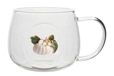 Кружка, 500 мл, стекло Б/металл, Тыква, Light pumpkin ANNA LAFARG ANLAF-AUPK927