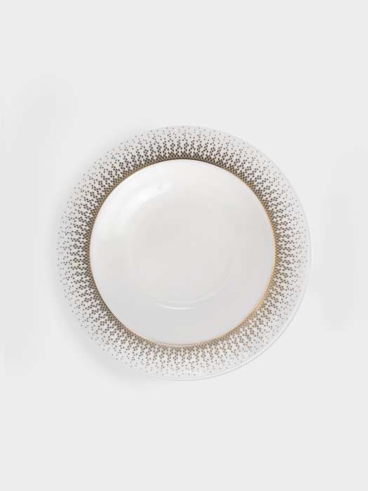 Сервиз обеденный, 12 перс, 50 пр, фарфор F, бело-зеленый, с золотистым кантом, матовый, Virtus ANNA LAFARG EMILY AL-24-032/50-E5