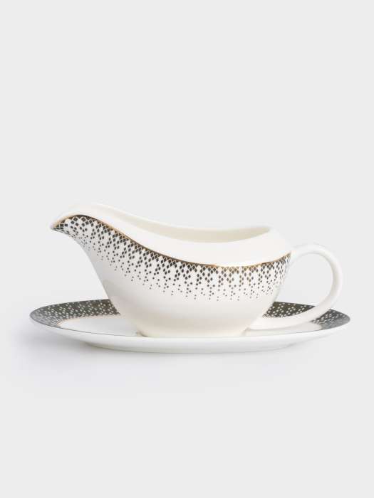 Сервиз обеденный, 12 перс, 50 пр, фарфор F, бело-зеленый, с золотистым кантом, матовый, Virtus ANNA LAFARG EMILY AL-24-032/50-E5