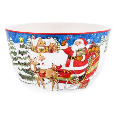 Салатник порционный Certified Int. Мастерская Санта-Клауса.Олененок 14 см, керамика CER37273-3