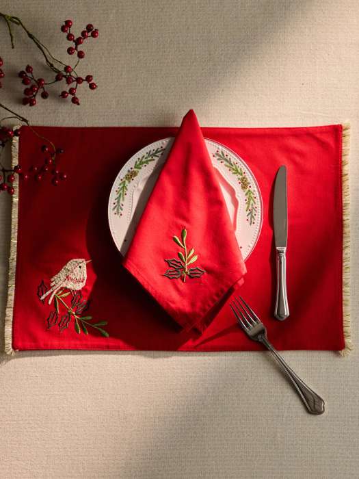 Салфетка под приборы Зима в лесу из коллекции new year essential, 33х48 см Tkano TK26-PM0004