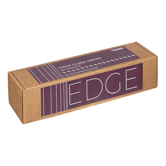 Набор из двух свечей бордового цвета из коллекции edge, 24,5 см Tkano TK24-CND0006