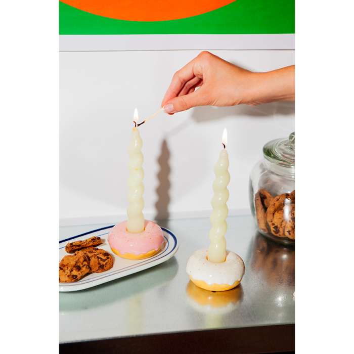 Подсвечник fast food, donut, D7 см, белый DOIY DYCAHFFWH