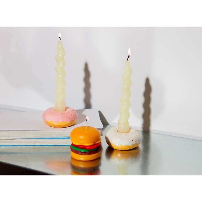 Подсвечник fast food, donut, D7 см, белый DOIY DYCAHFFWH