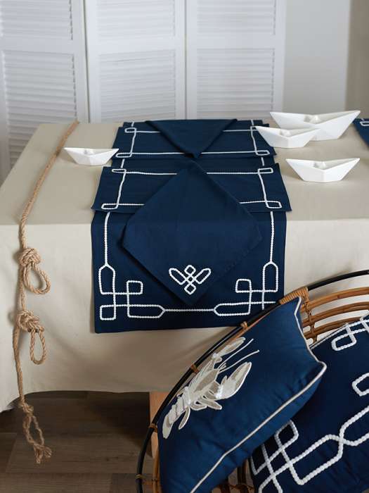 Дорожка на стол navy story из коллекции sea treasures, 45х150 см Tkano TK25-TR0001
