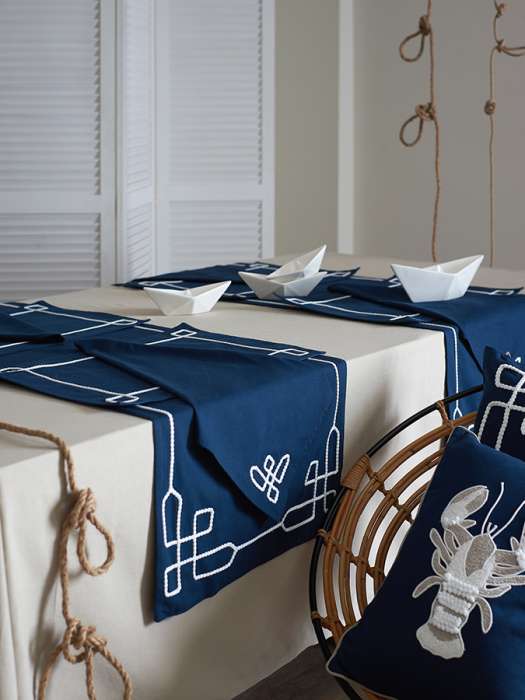 Дорожка на стол navy story из коллекции sea treasures, 45х150 см Tkano TK25-TR0001